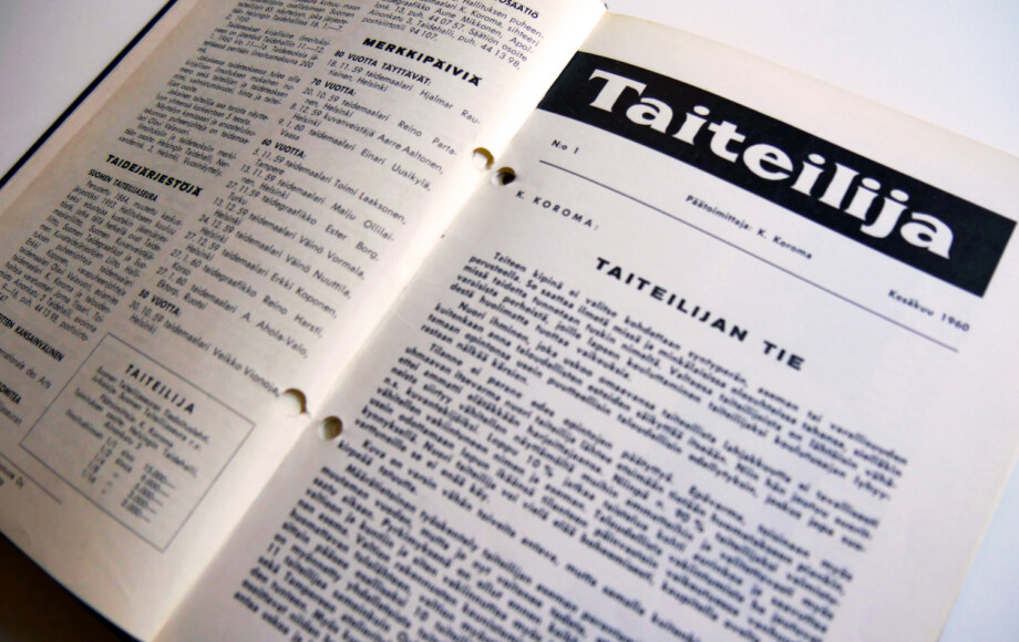 Pääkirjoitus: 60 vuotta kuvataiteilijoiden lehtenä
